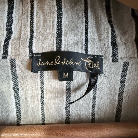 Lightweight Striped Linen and Cotton Anorak Zip Jacket with Hood Spring / Summer - Picture 3 of 11